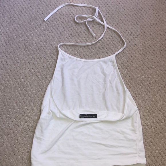 Brandy Melville white halter crop top - Picture 2 of 2